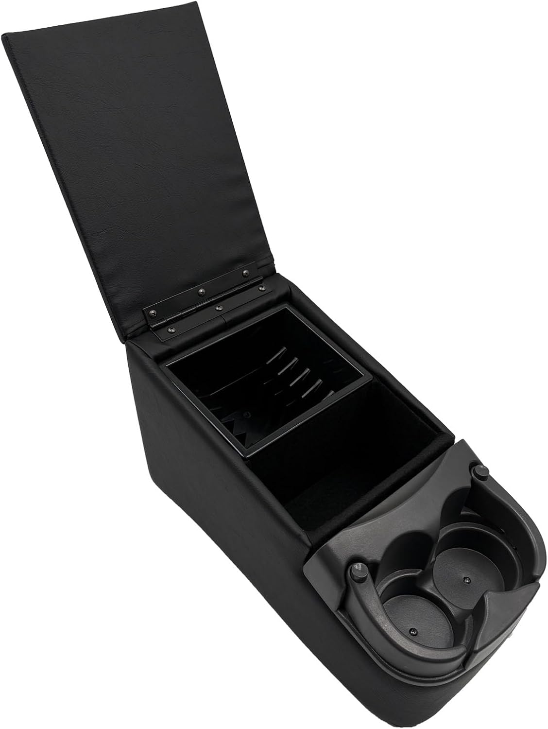 Black Universal Truck Bench Seat Console with Cup Holders
