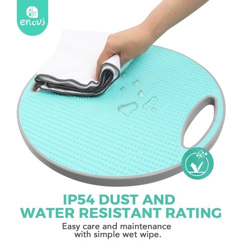 Enovi Turquoise Balance Board, Wobble Board, For Standing Desk, Physical Therapy and Core Training, Home Gym, 360° Rotation Non-Skid Balance Trainer