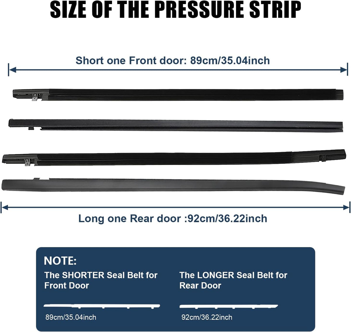 ItranMc Car Window Weather Stripping Molding Trim Belt,Compatible with Honda Civic 2016-2021 4-Door Sedan, Replace#72450-TEA-T01 72410-TEA-T01 72950-TEA-T01 72910-TEA-T01
