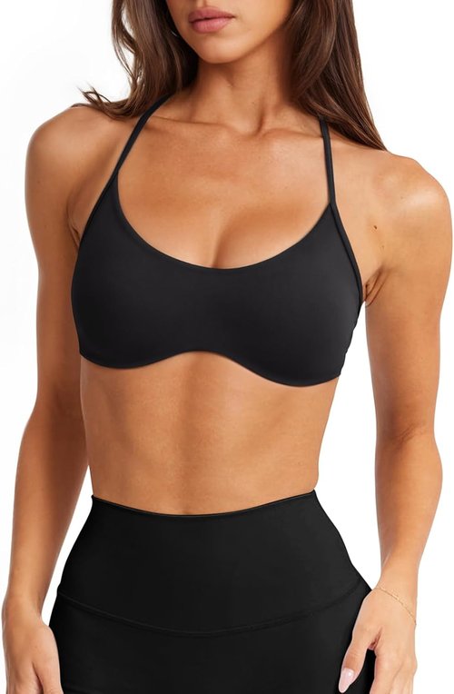 LASLULU Women's Y-Back Sports Bra - Padded Racerback for Yoga & Gym | Comfortable Athletic Top