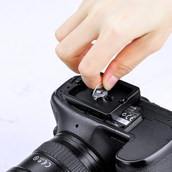 K&F CONCEPT Set of 2 Quick Release Plate Adapter 1/4 Inch Aluminium Tripod Mount