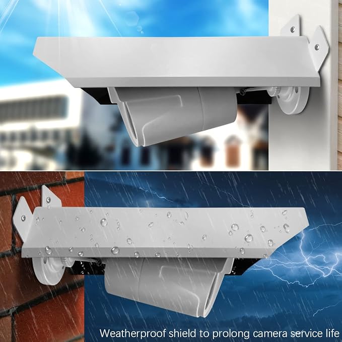 OOSSXX Universal Outdoor Security Camera Sun Rain Cover Shield