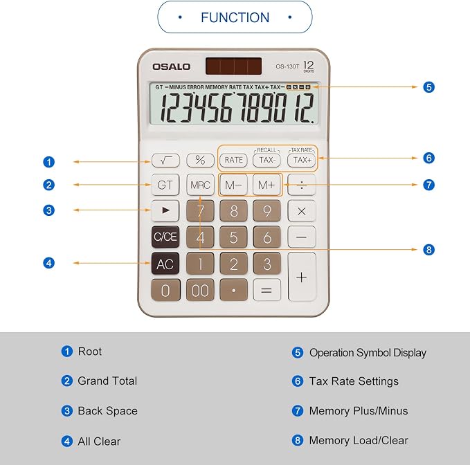 Pendancy 12 Digit Office Calculator Desktop