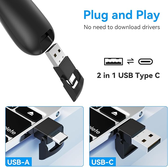Wireless Presentation Clicker PowerPoint Presenter Remote: Clicker