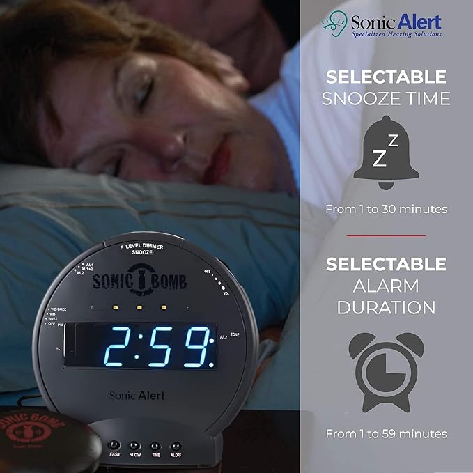 Sonic Alert Sonic Bomb Dual Alarm Clock