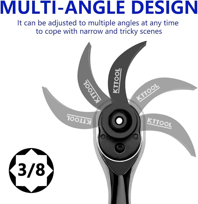 Pry Bar Wrench Adaptor Head, Crowbar Adapter Head Tool, Half Shaft Removal Car Repairing Tools 3/8" Drive