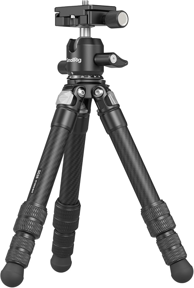 SmallRig Carbon Fiber Mini Desktop Tripod, 15.5'' / 39.5cm Compact Pocket