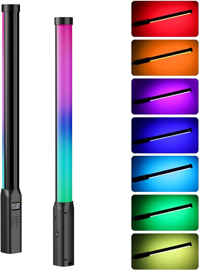 ULANZI VL119 Handheld Light Wand, 360° RGB LED Video Light Stick