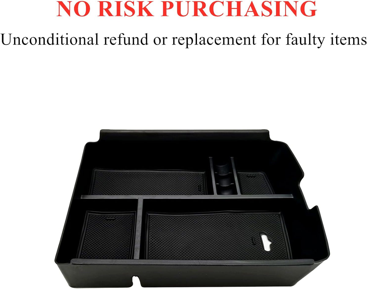 Center Console Organizer fit for VW Atlas and Cross Sport 2018 2019 2020 2021 2022 2023 Interior Storage Box Accessories (Not fit for 2024) (Console Organizer)