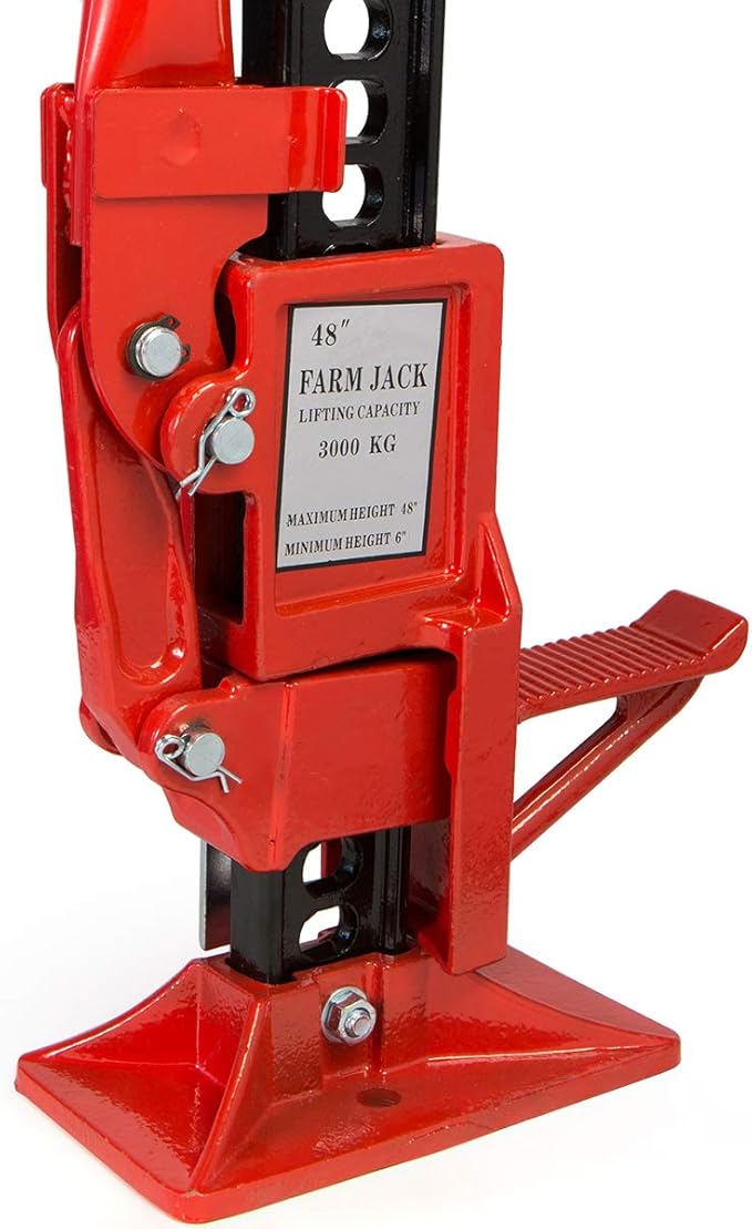 XtremepowerUS 48'' Universal Farm Jack for Tractor, Truck, SUV - Ratcheting Off Road Trail Bumper Utility Jack - 3-Ton Capacity Lift