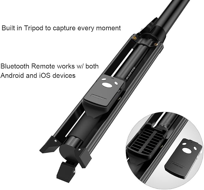 Fugetek 51" Professional Selfie Stick Tripod, 100% All Aluminum Stick & Legs