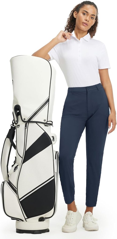 M MAELREG Women's Golf Pants - Lightweight Quick-Dry Joggers with 4 Pockets | Ankle Zip Design