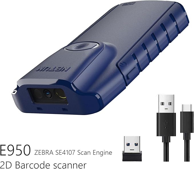 NETUM Bluetooth 2D Barcode Scanner, 3-in-1 Small Portable QR Bar Code Reader