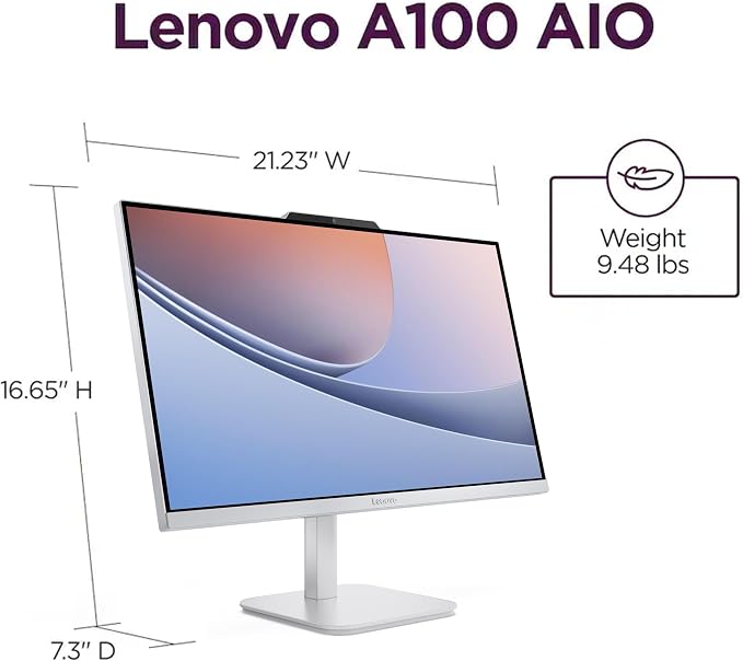 Lenovo 24" FHD All-in-One Desktop Computer, Intel 4-Core Processor (Beats i3-1110G4), 8GB RAM, 512GB PCIe SSD, HDMI, WiFi 6, RJ45, Bluetooth, Business AIO, Vent-Hear, Keyboard & Mouse, Windows 11 Pro