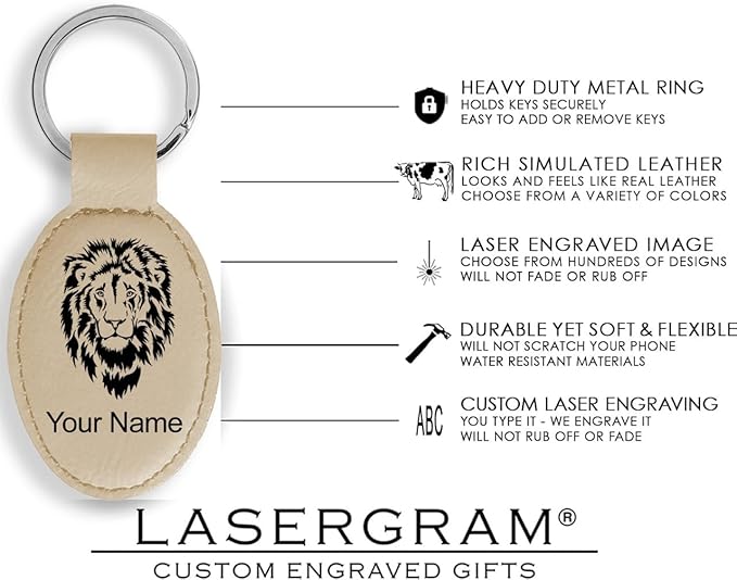 LaserGram Oval Keychain, Sunflowers, Personalized Engraving Included