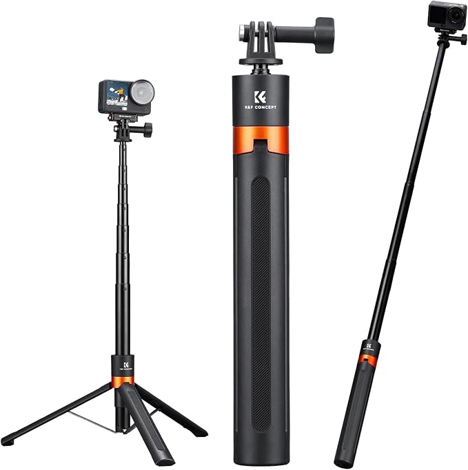 K&F CONCEPT 142cm/55.9" Telescopic Selfie Stick Tripod