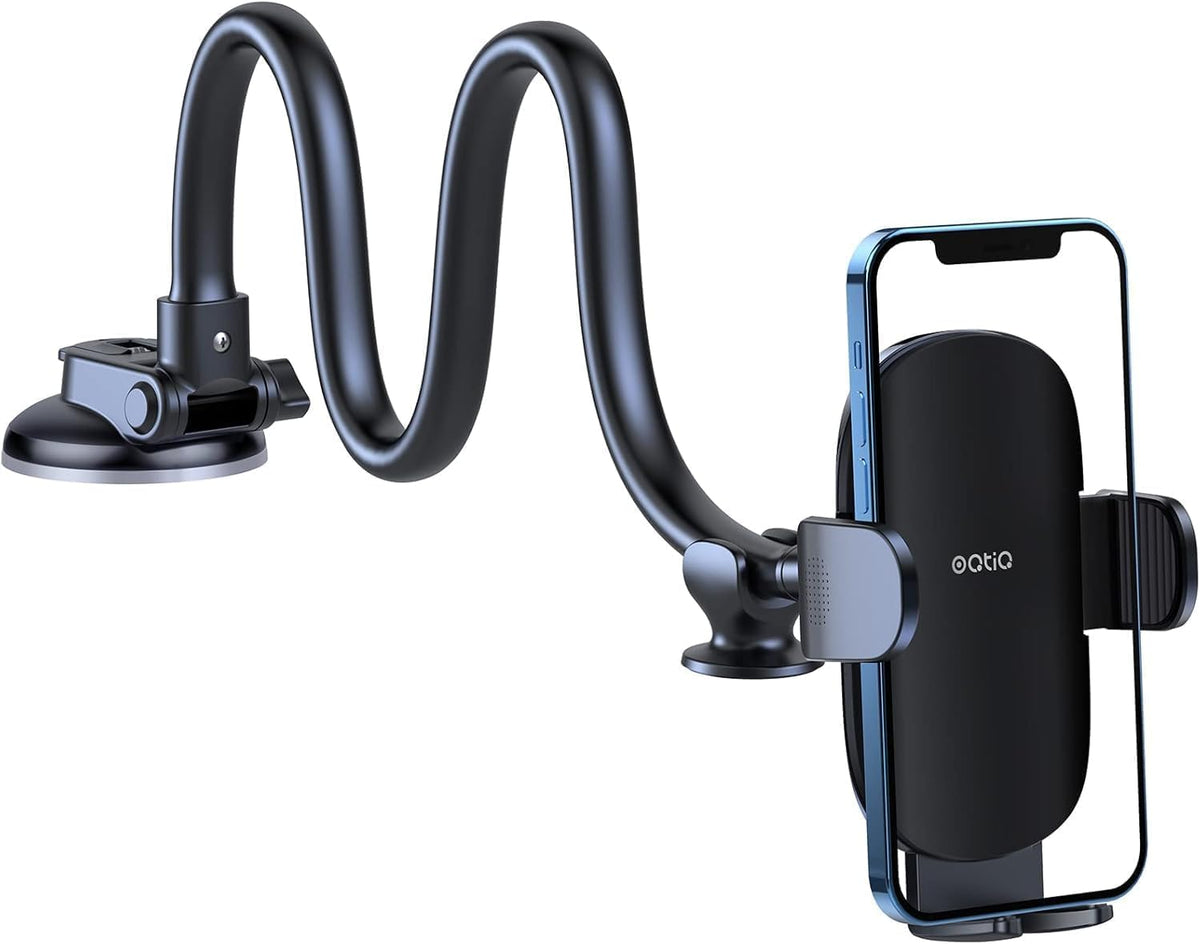 OQTIQ 13-Inch Gooseneck Suction Cup Car Phone Mount for Windshield