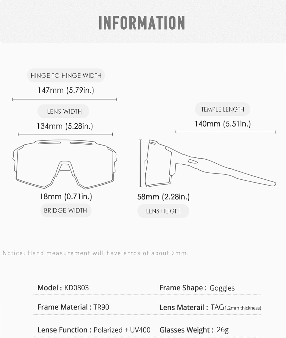 Sports Polarized Sunglasses - UV400 Protection for Men & Women | Windproof Goggles for Cycling, Driving & Golf