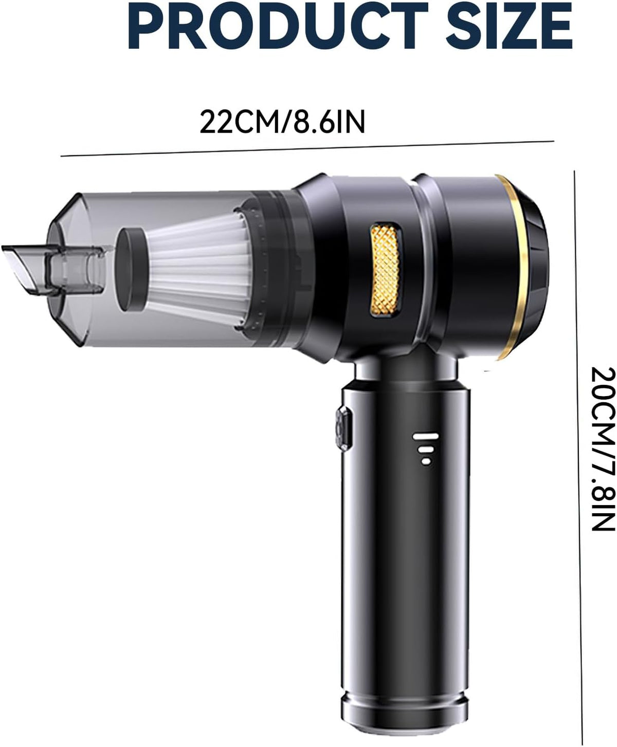 Car Vacuum/Air Duster Cordless - 22000Pa Super Power 4-in-1 Handheld Vacuum, Mini Portable Car Vacuum& Air Duster & Air Blower & Pump with 10 Cleaning Nozzle Tools for Car, Home, Office, Pet Hair