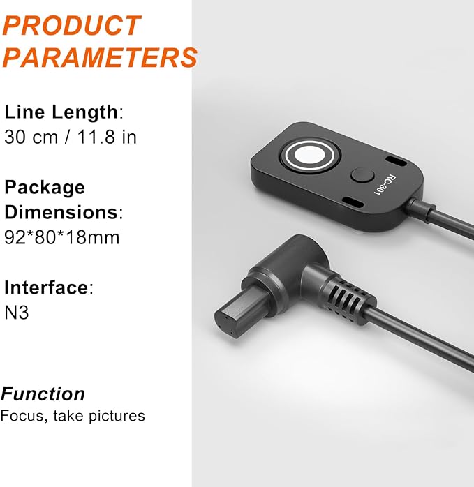 for Canon RS-80N3 Shutter Release Cable R5 R5C R5II 5DIV 5D3 5D2 6DII Remote