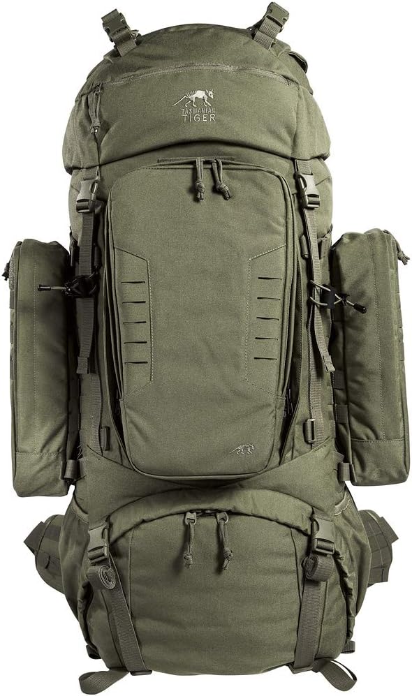 Tasmanian Tiger Range Tactical Backpack MKII - Modular 100-Liter X1 Carrying System with MOLLE System and Detachable Daypack, Olive