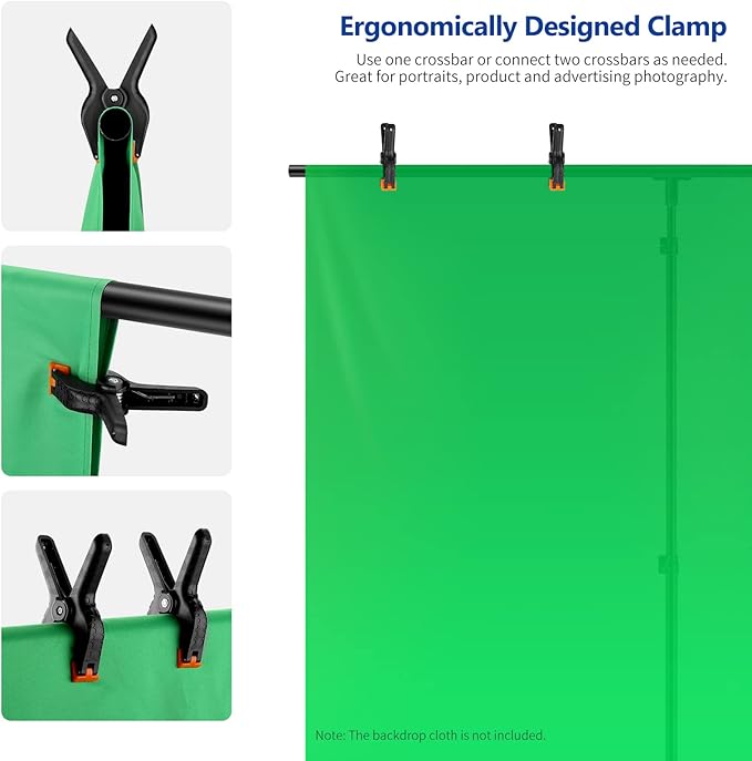 Neewer T-Shaped Background Backdrop Support Stand Kit, 8.5ft/2.6m Tall