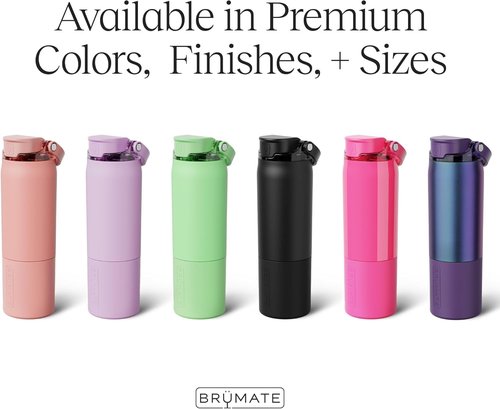 BrüMate Rise 25oz Insulated Water Bottle - 100% Leakproof Silicone Straw | BPA-Free | OD Green