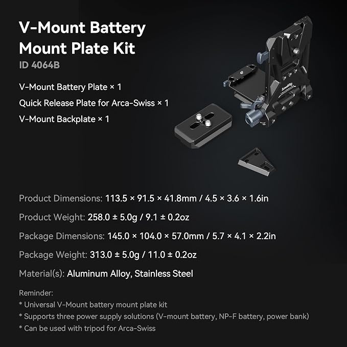 SmallRig Foldable V Mount Battery Plate, All-in One Mounting Solution