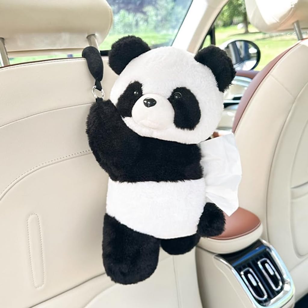 Plush Puppy Car Tissue Box Holder – Cute Crawling Dog Design, Hanging or Dashboard Use, Soft Style Organizer for Vehicle Interior (Sheep)