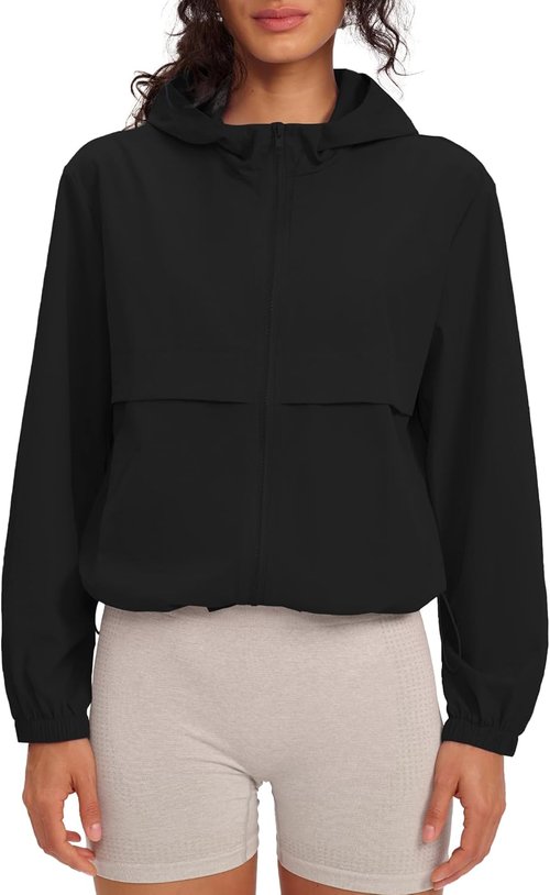 Locachy Women's Lightweight Athletic Hoodie - Full Zip Long Sleeve Jacket for Gym & Outdoor Activities