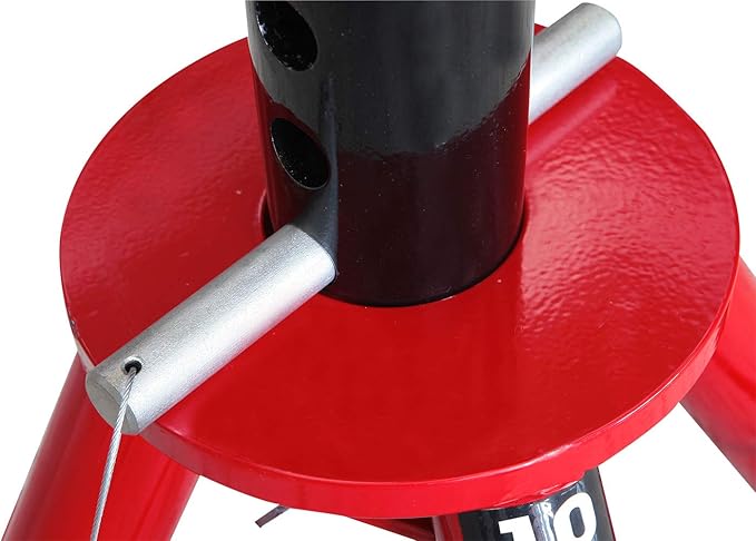 Big RED 10 Ton (20,000 lb) Capacity Heavy Duty Steel Jack Stands, 2 Pack, Low Profile, T90070