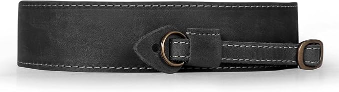MegaGear Sierra Genuine Full-Grain Leather Camera Strap — Vintage Shoulder &