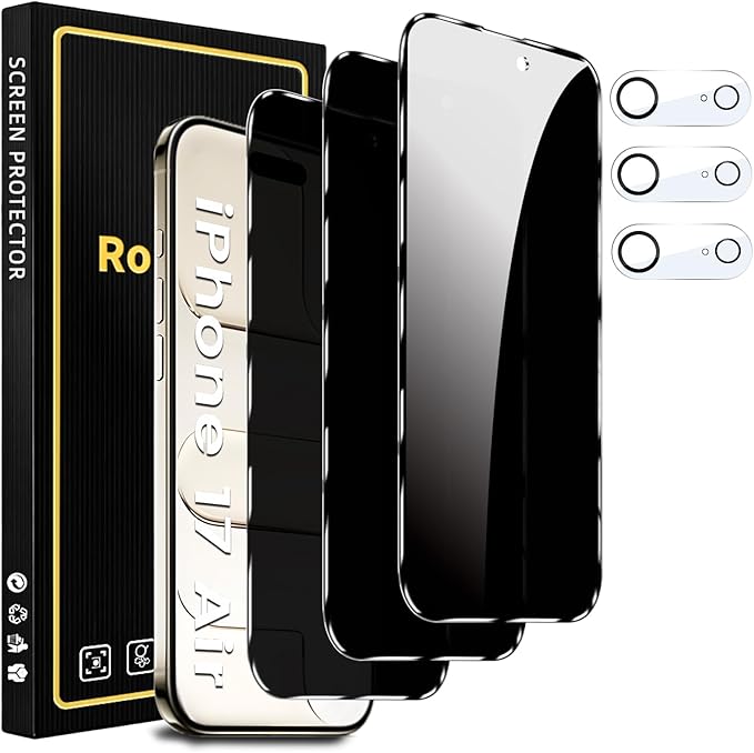 Romkasi 3 Pack Privacy Screen Protector
