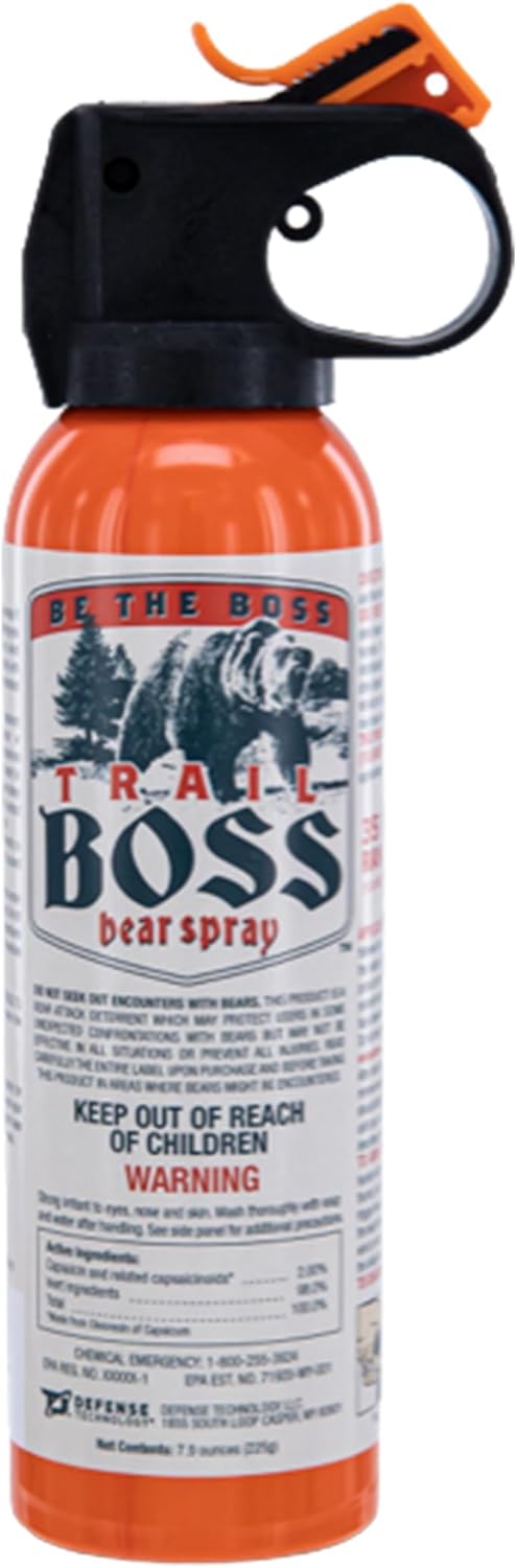 Trail Boss Bear Spray - Maximum Strength 35 ft Range | EPA Registered 7.9 oz for Hiking & Outdoor Safety