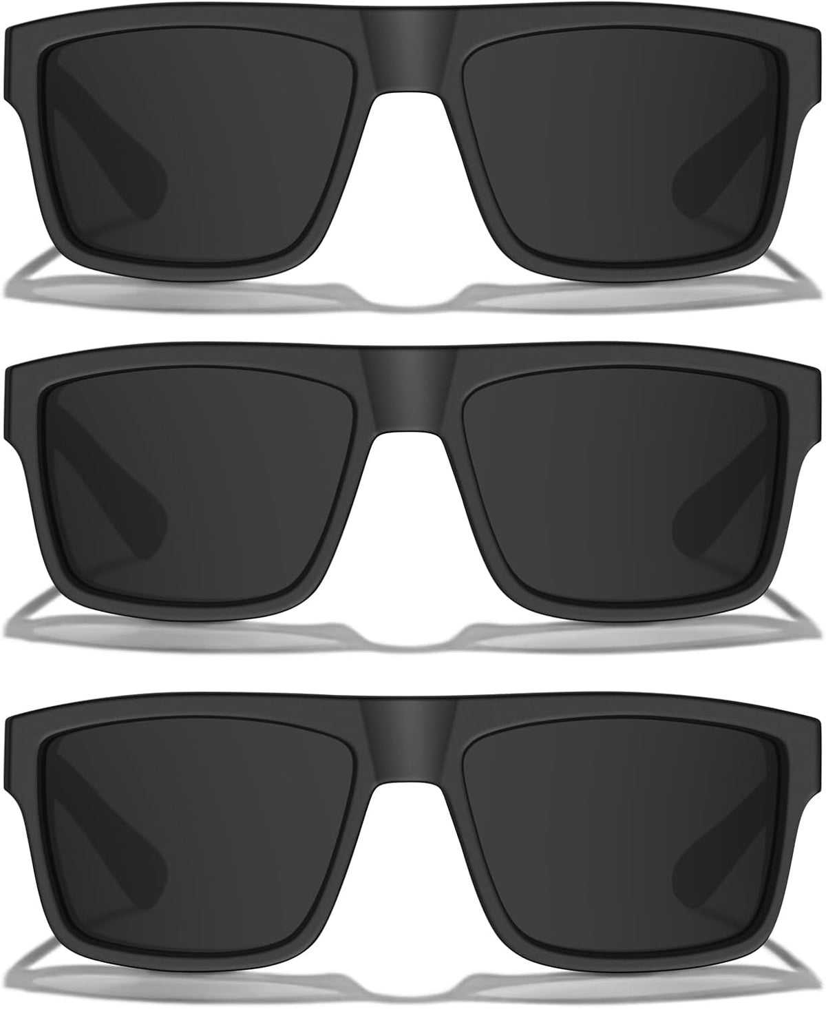 Polarized Sunglasses for Men - Sporty Square Frame with UV Protection | Lightweight Travel Goggles