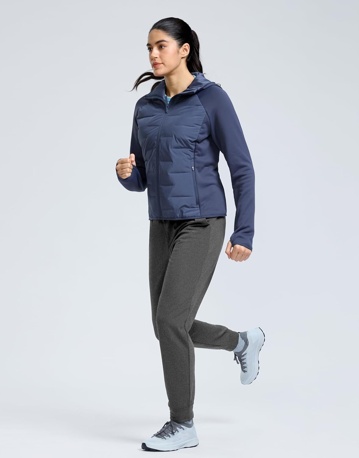SANTINY Women's Thermal Joggers - Fleece Lined, Waterproof with Pockets for Skiing & Hiking