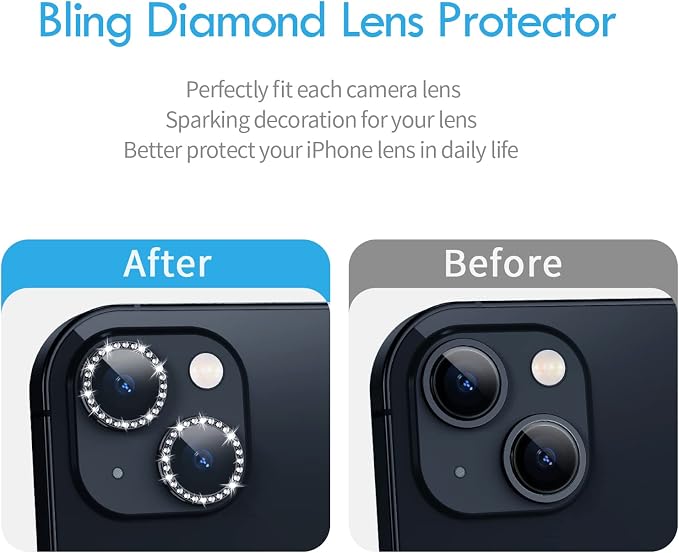 Bling Diamond Individual Camera Lens Protector