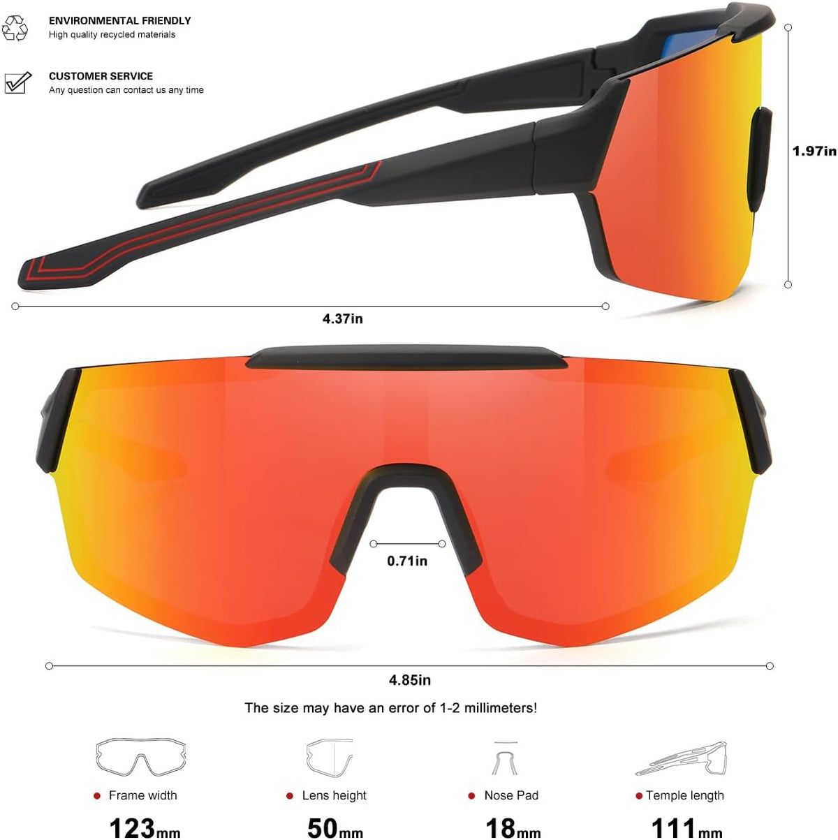 SEKKAF Youth Baseball Sunglasses - UV Protection for Boys & Girls | 3-Pack Sports Goggles