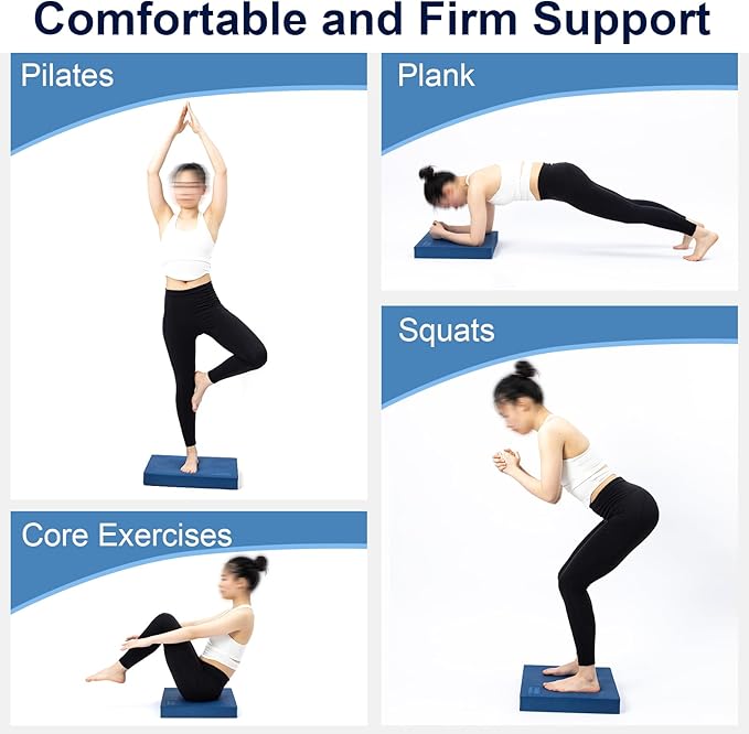 StrongTek Extra Wide Foam Balance Pad for Physical Therapy, 19" X 15.8" X 2.4", High-Density TPE Foam Pad for Exercise, Enhanced Stability, Core Strength, Non-Slip & Water-Resistant, for Fitness, Yoga