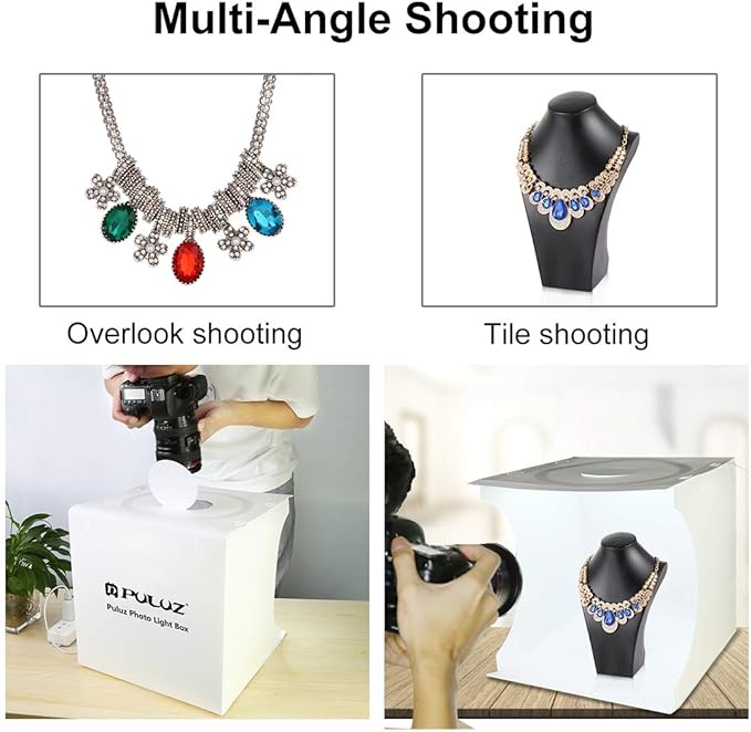 PULUZ 30cm Ring Light Photo Studio Light Box, Adjustable Portable Photography