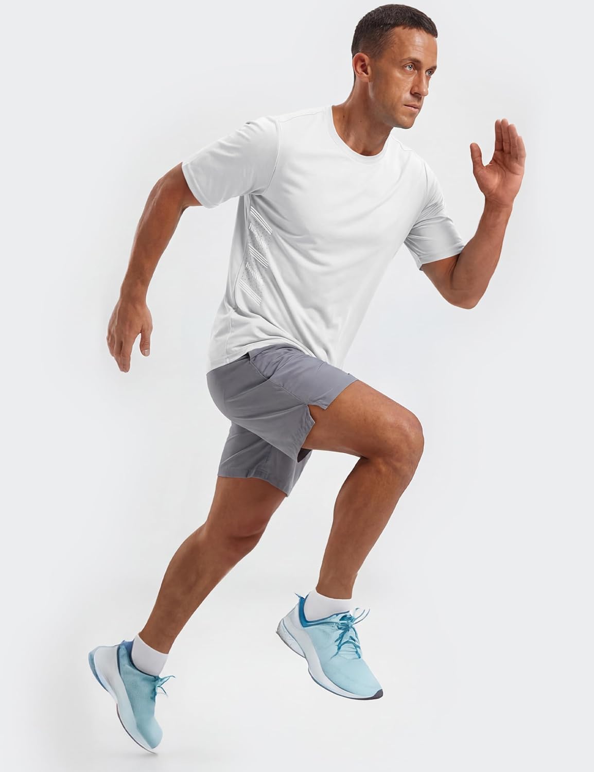 TACVASEN Men's Athletic Short Sleeve Shirts - UPF 50+ Dry Fit Running T-Shirts | Breathable Gym Wear