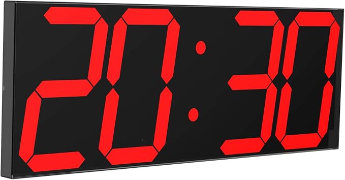 CHKOSDA LED Large Digital Wall Clock, Oversize Wall Clock