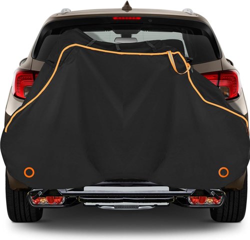 600D Oxford Cloth Bike Cover - Waterproof Outdoor Bicycle Protection with UV Shield | Fits Mountain, Road & Electric Bikes (Black, 75L x 39W x 26H Inch)
