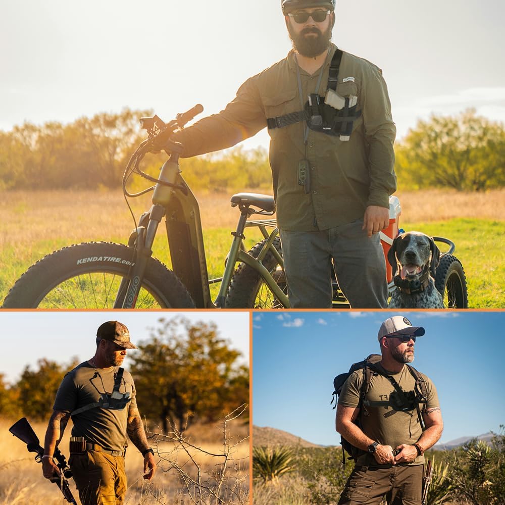 Universal Shoulder Holster by [Brand Name] - Right-Hand Chest Holster for Glock 19, 1911, Sig P365 | Ideal for Hiking & Outdoor Activities