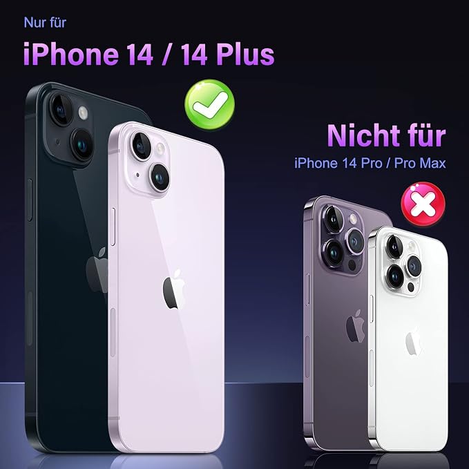 Uyiton for iPhone 14 /iPhone 14 Plus Camera Lens Protector, 9H Tempered Glass
