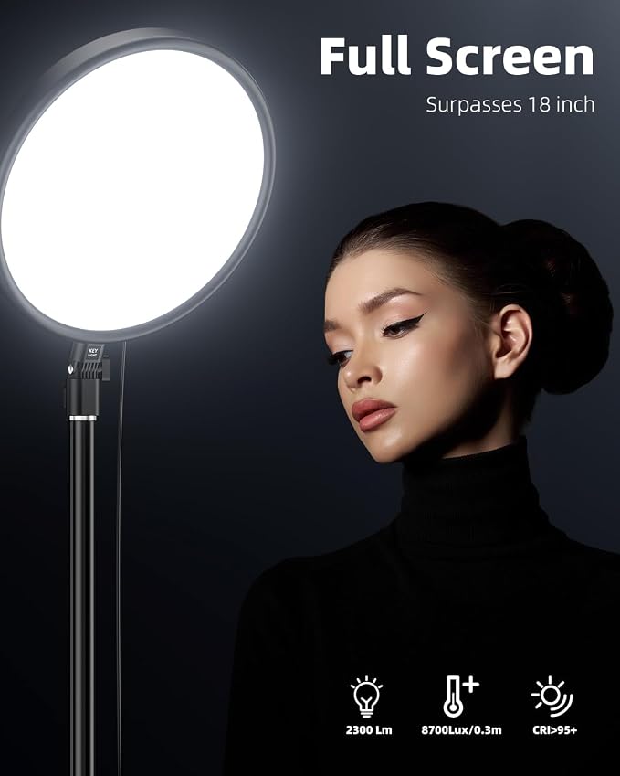 Weilisi Large Ring Light with 79" Stand, 6500K Professional Full-Screen Big