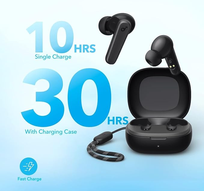 Soundcore by Anker P20i True Wireless Earbuds, with Big Bass, 30H Playtime | Bluetooth 5.3, Water-Resistant, 2 Mics for AI Clear Calls, 22 Preset EQs, Customization via App