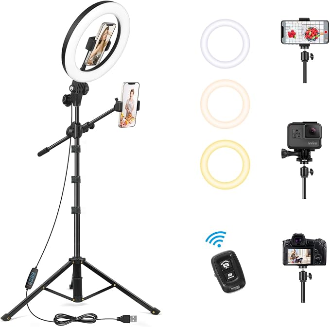 LUXSURE Ring Light with 62'' Tripod Stand