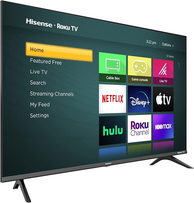 Hisense 32-Inch Class H4 Series LED Roku Smart TV with Google Assistant and Alexa Compatibility (32H4G, 2021 Model)