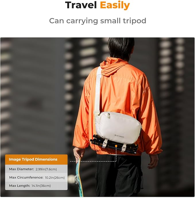 K&F CONCEPT Camera Sling Bag Crossbody Bag Waterproof Camera Shoulder Backpack
